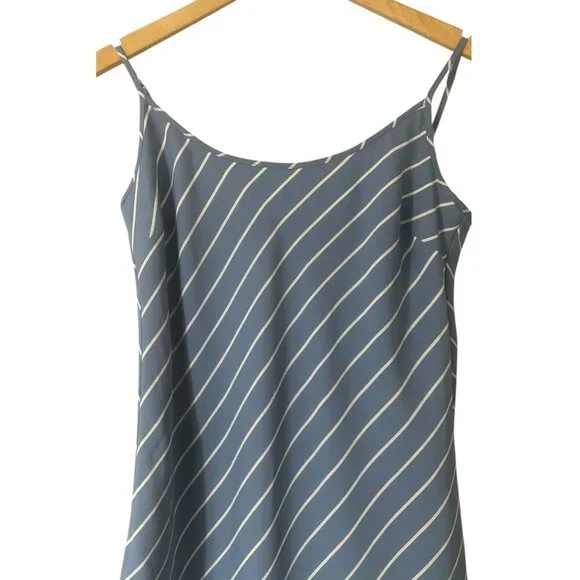 Jenni Kayne Kendall Slip Dress Size S Vintage Blue Stripe Minimalist Chic Modern - Picture 6 of 11